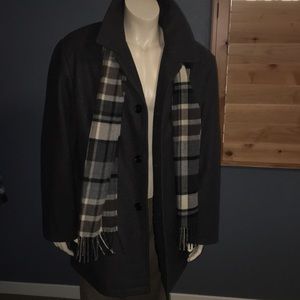 London Fog Men’s Grey Wool Coat Size XXL